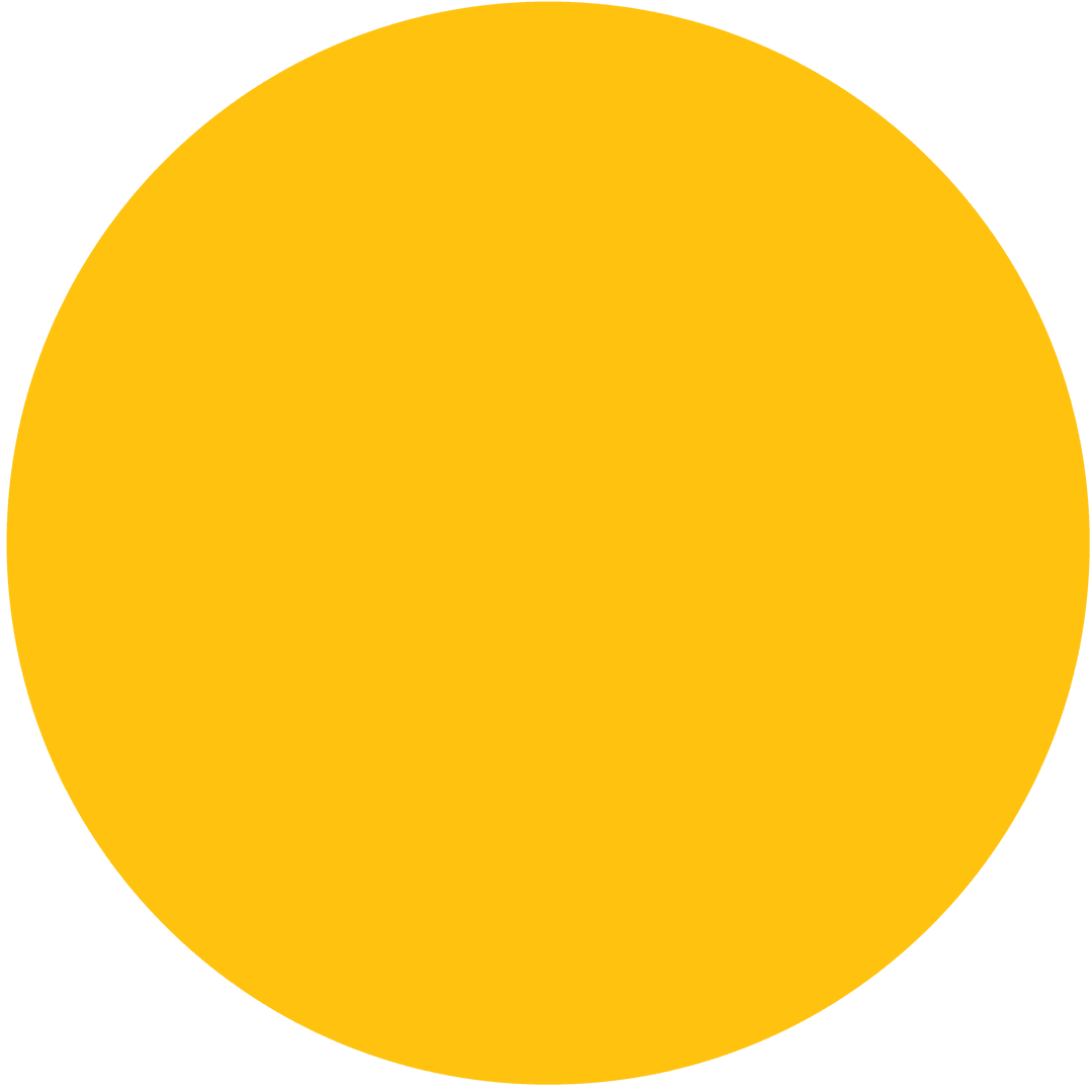 Vibrant Yellow Circle on Transparent Background for Design