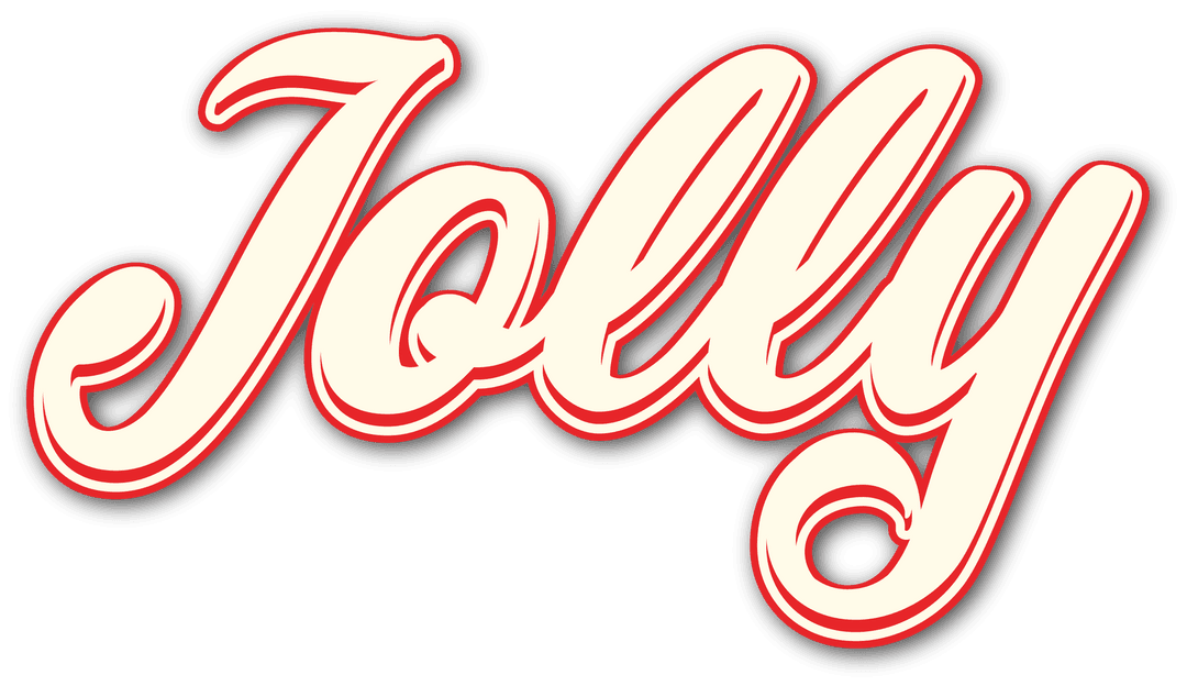 Festive Jolly Text with Stylish Red Border