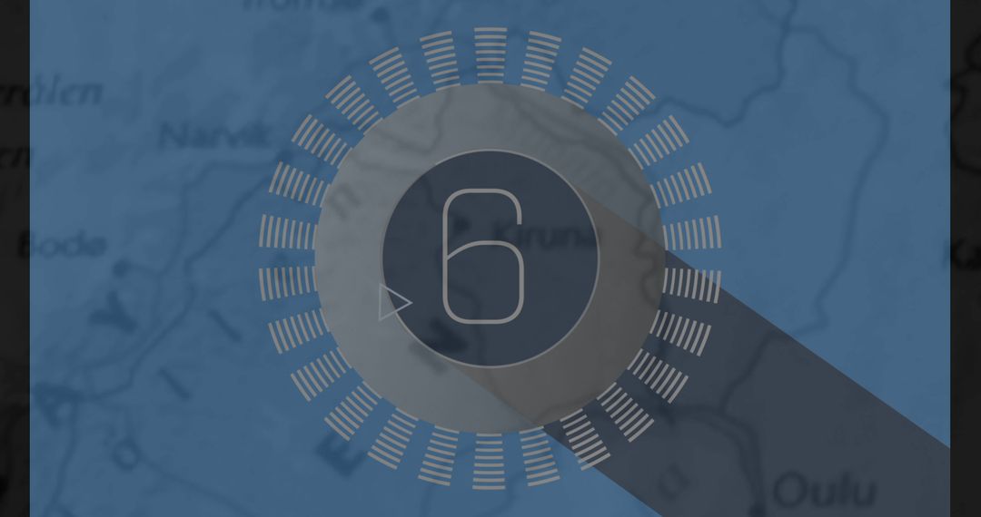 Digital Map Interface with Countdown Element - Free Images, Stock Photos and Pictures on Pikwizard.com