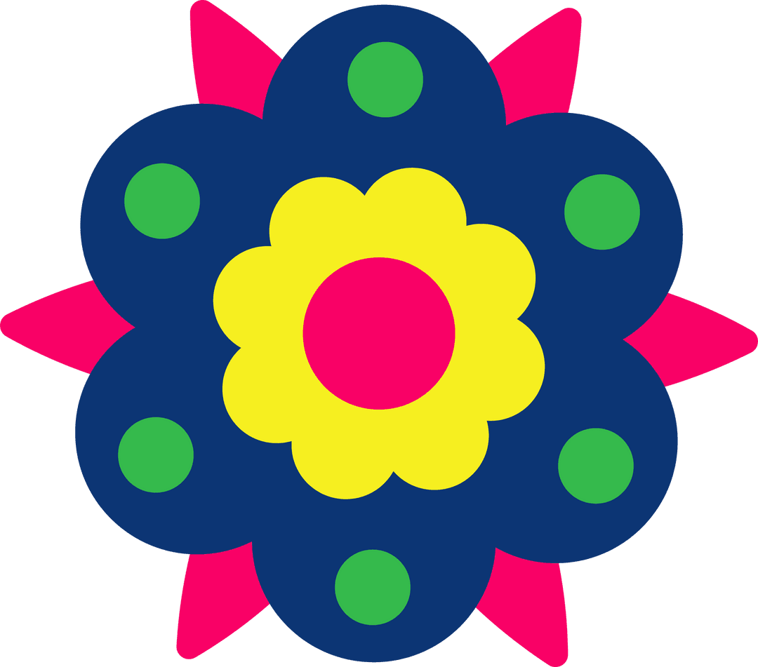 Abstract Geometric Emblem with Transparent Background