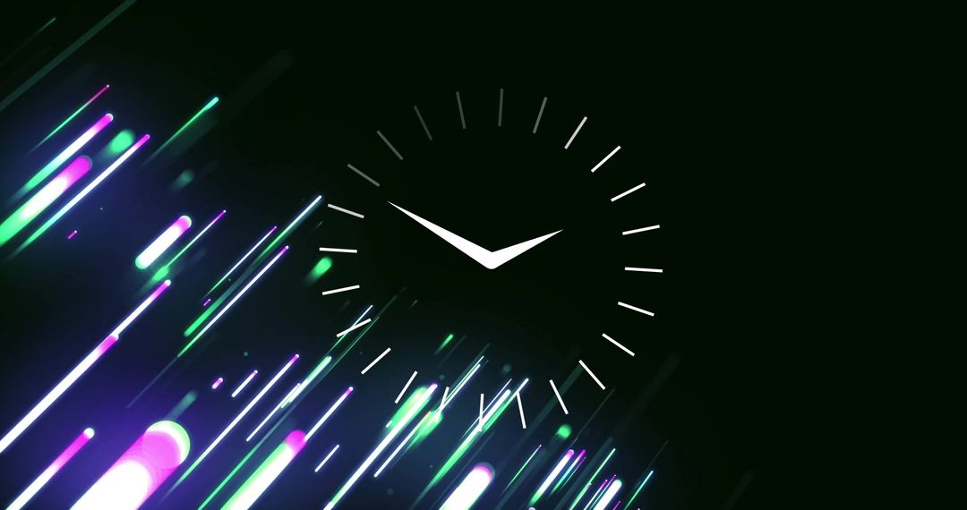 Abstract Timepiece with Dynamic Light Trails
