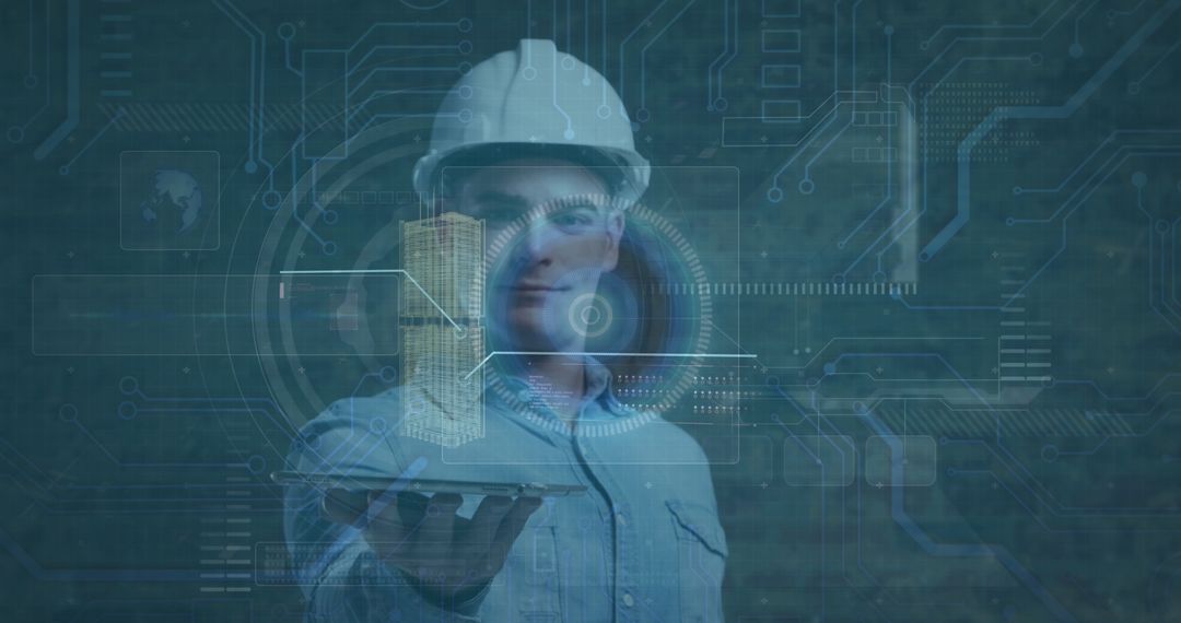 Engineer Achieving Futuristic Project with Augmented Reality