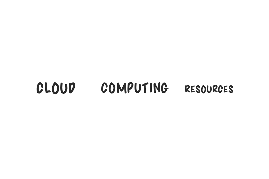 Digital Cloud Computing Resources Text on Transparent - Download Free Stock Images Pikwizard.com