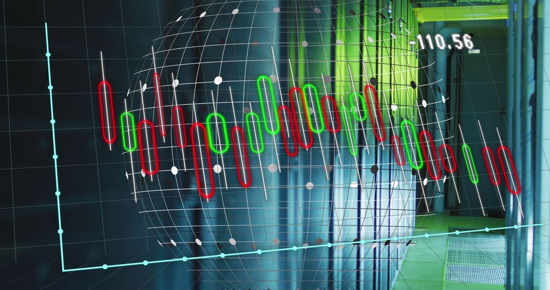 Data Transaction Display in Dark Glowing Grid Arena