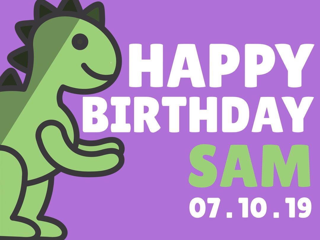 Cute Dinosaur Birthday Card Design for Children - Download Free Stock Templates Pikwizard.com