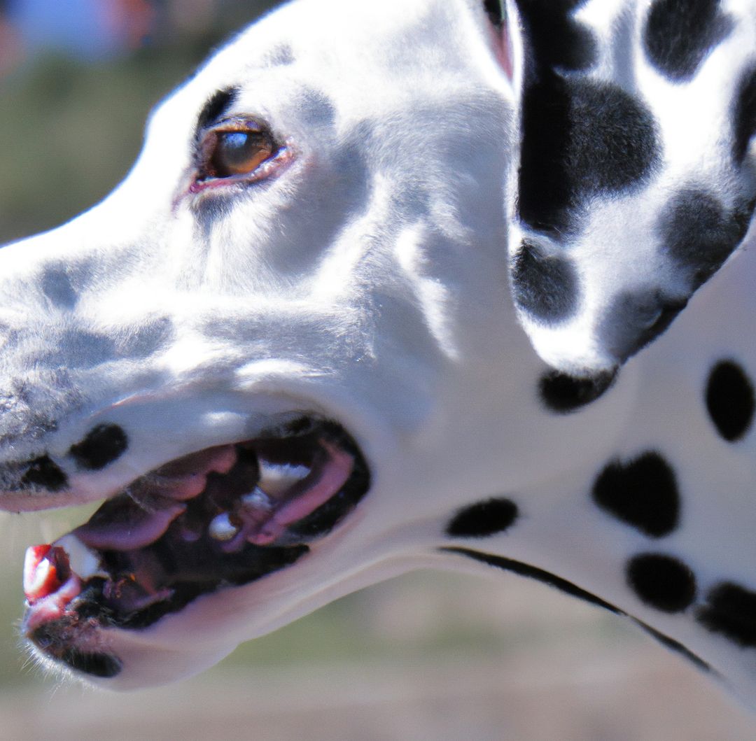 Close-up of Dalmatian Dog Outdoors with Mouth Open - Free Images, Stock Photos and Pictures on Pikwizard.com