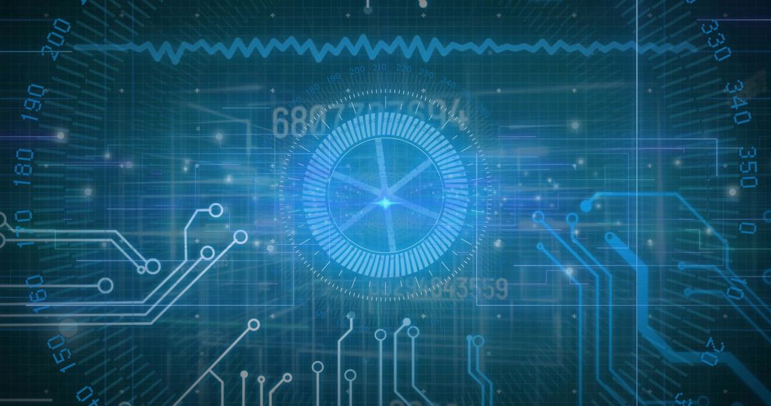 Digital Circuit Board with Global Data Visualization