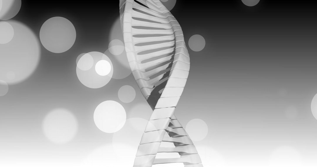 Abstract DNA Strand with Bokeh Light Effect