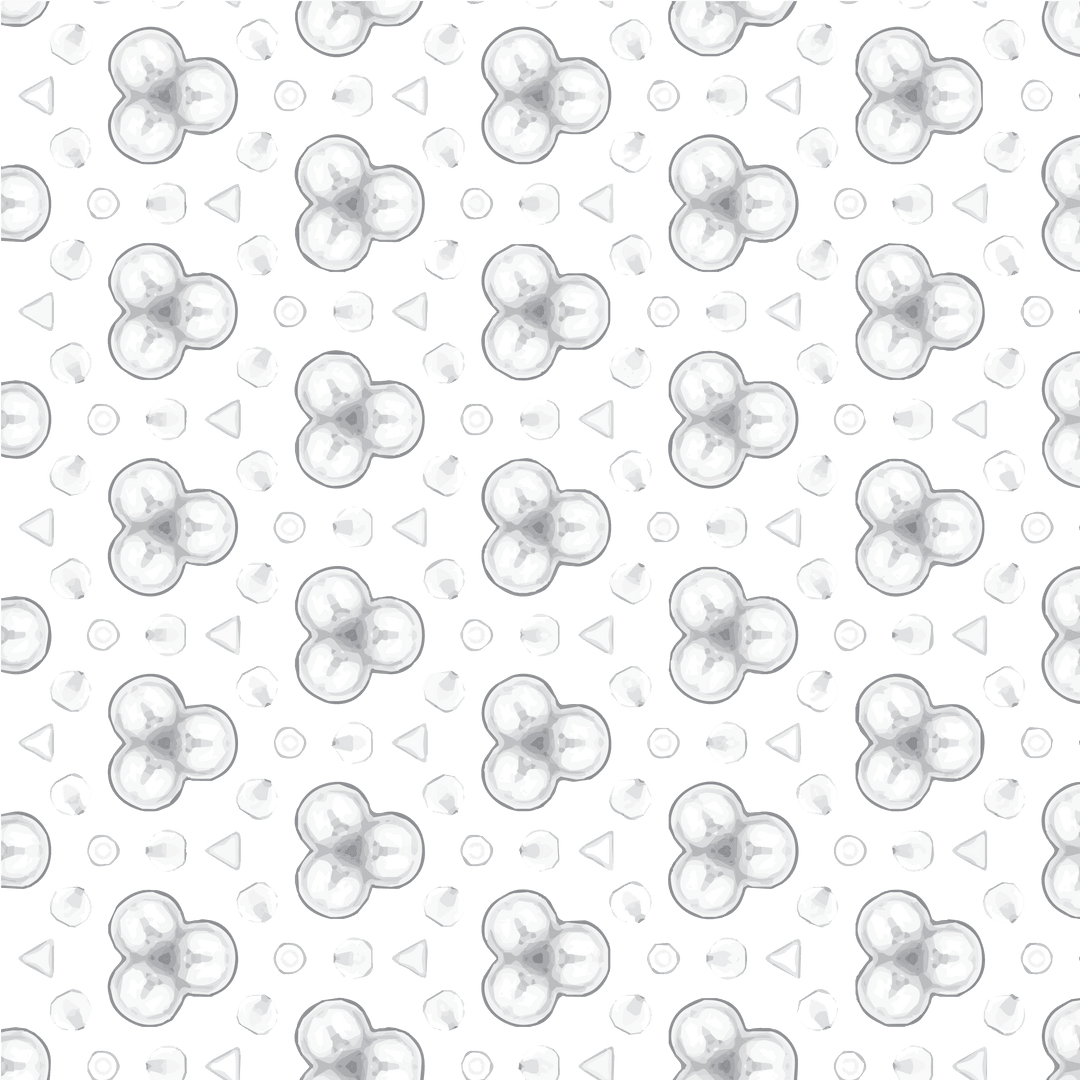 Abstract White Trident Pattern on Transparent Background