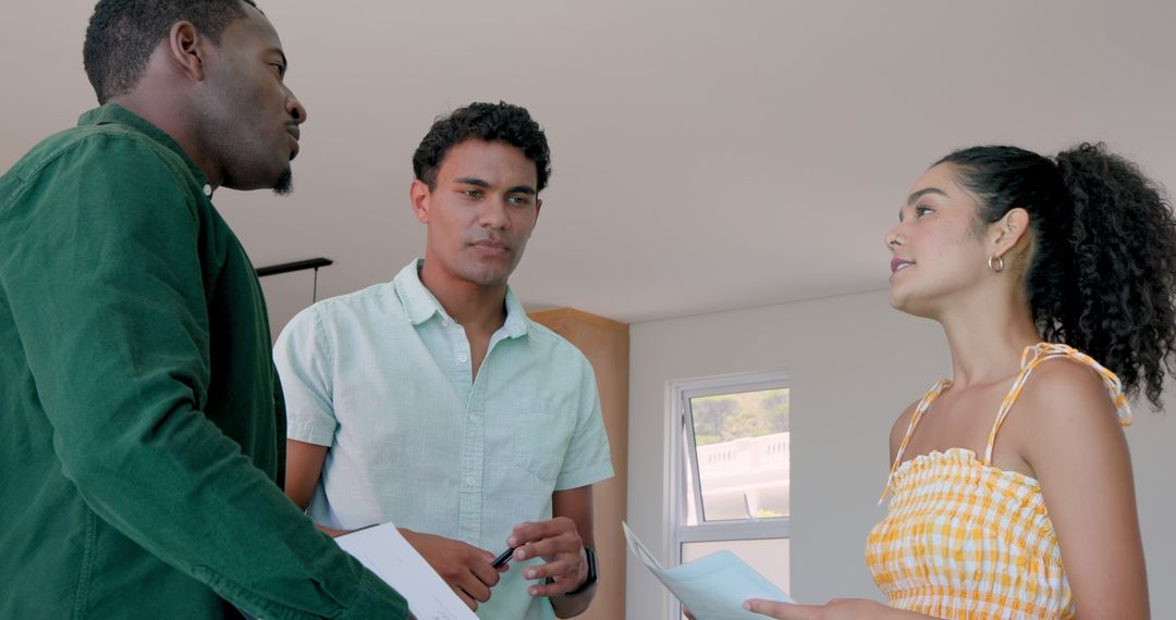 Group of Friends Having Conversation at Home