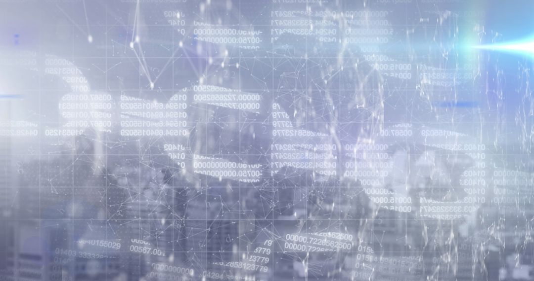 Digital Cityscape with Connected Network Overlay