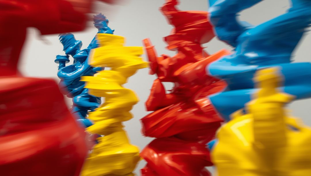 Vibrant Abstract Sculptures in Spiraling Colors