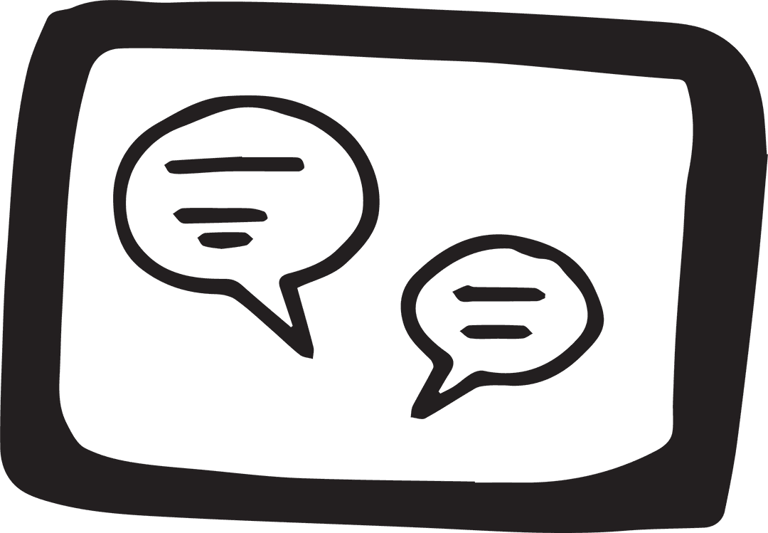 Transparent PNG With Speech Bubbles Icon for Communication Design