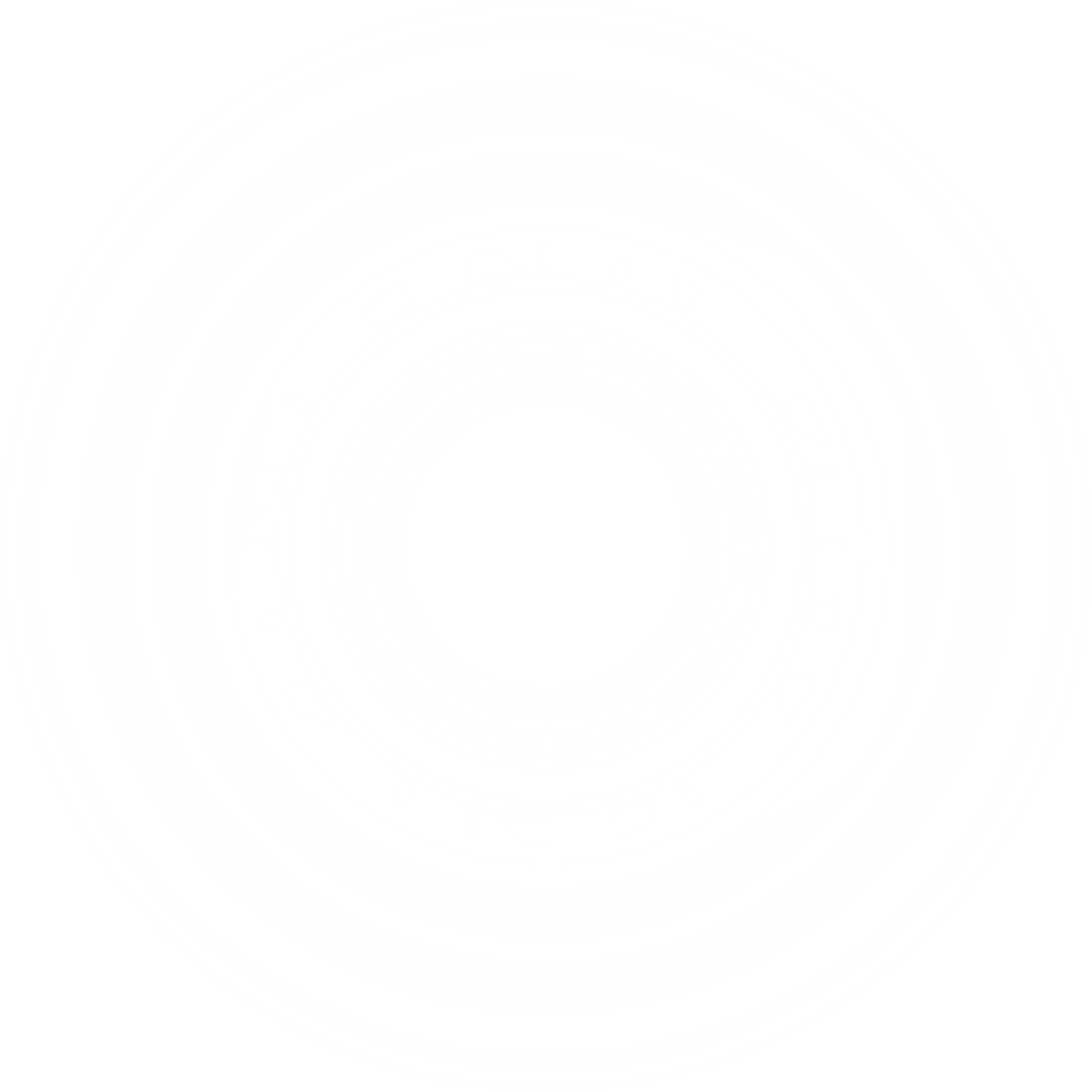 White Digital Circle Art on Transparent Background