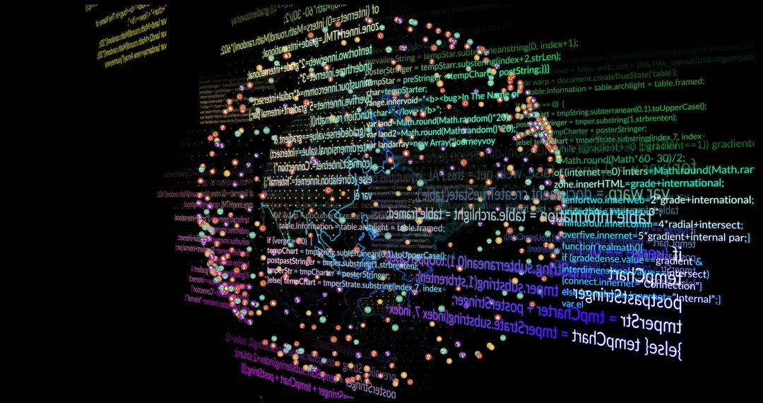 Dynamic sphere of code with technological elements