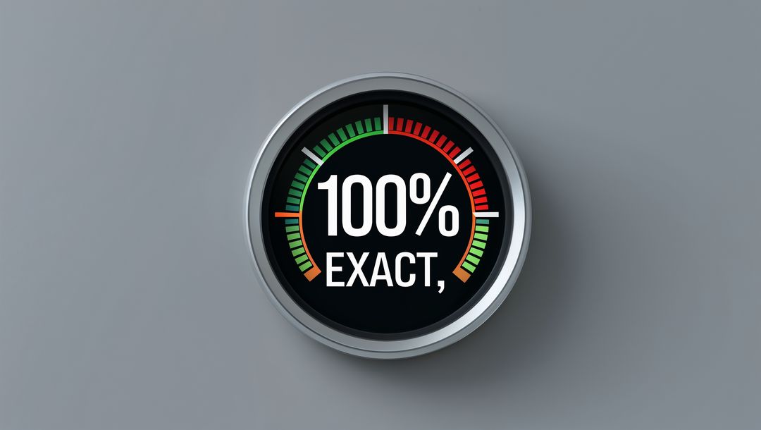 Digital Gauge Showing 100 Percent Exact Meter