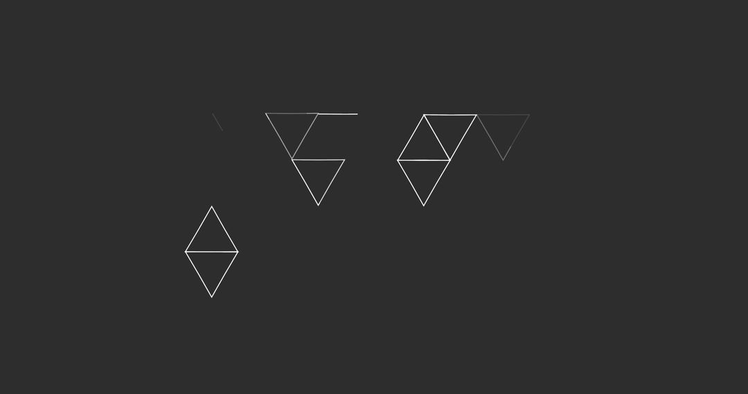 Geometric White Triangles on Dark Grey Background