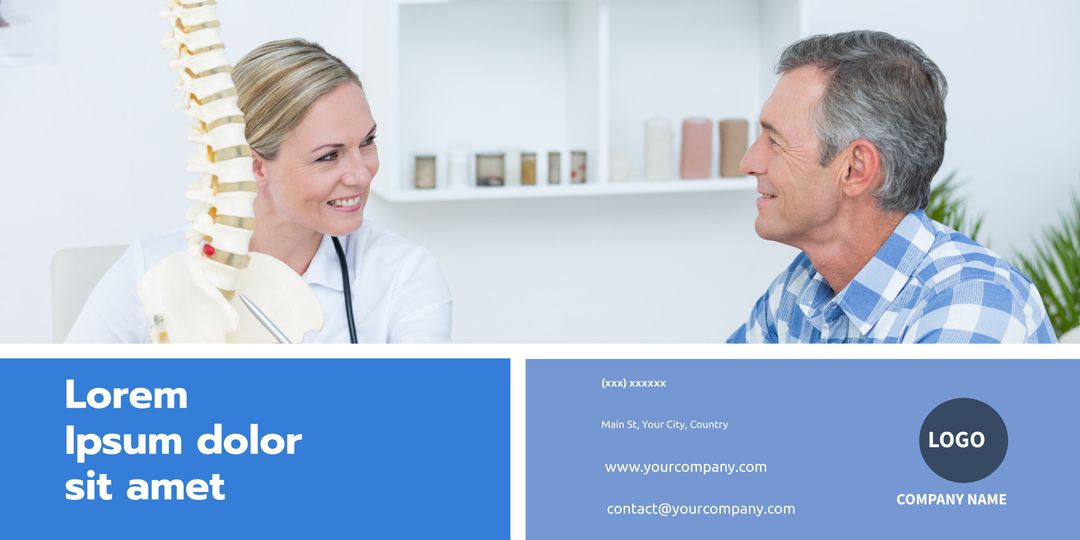 Chiropractor Discussing Treatment with Patient in Medical Office