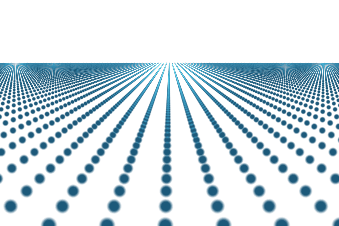 Abstract Digital Blue Dots on Transparent Background in Perspective