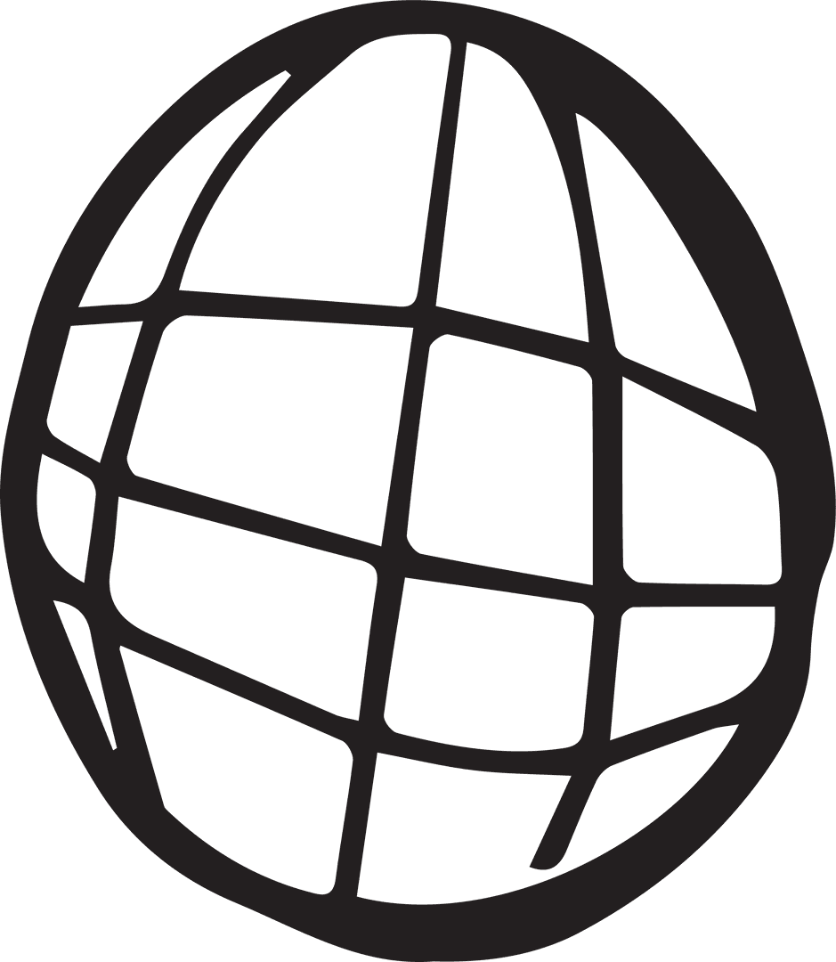 Abstract Black Globe Shape Illustration Transparent Background