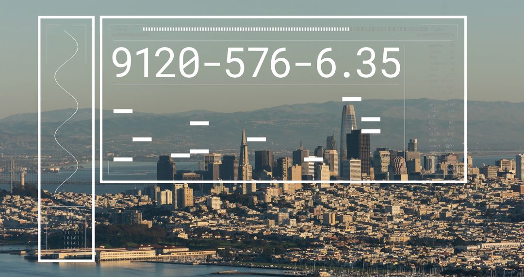 Digital Progress Analysis Over Modern City and Skyline