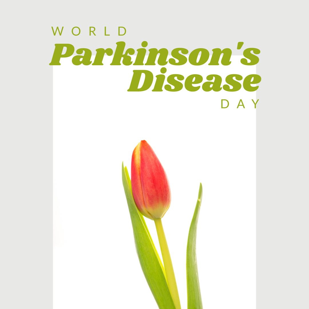 World Parkinson's Day Celebration with a Vibrant Tulip and Copy Space - Download Free Stock Templates Pikwizard.com