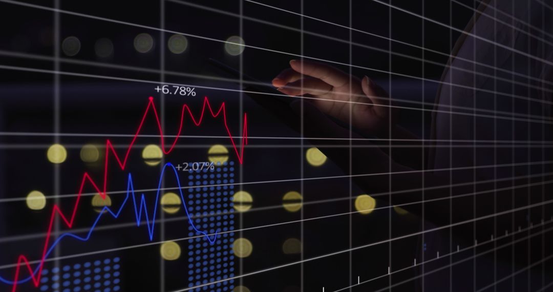 Visualizing Digital Stock Market Data Trends Concept