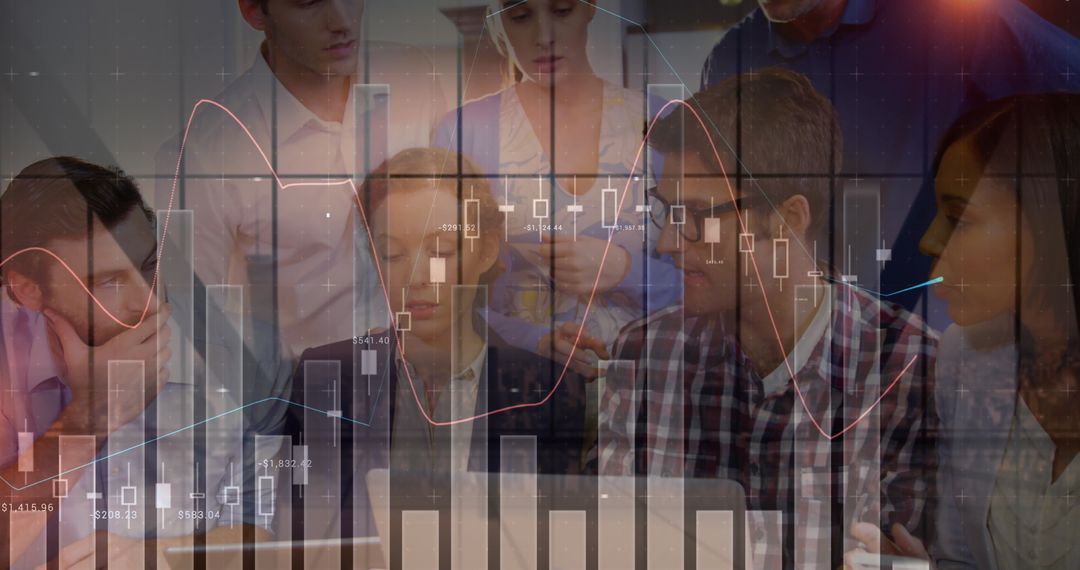 Team Collaborating on Financial Data Analysis Techniques