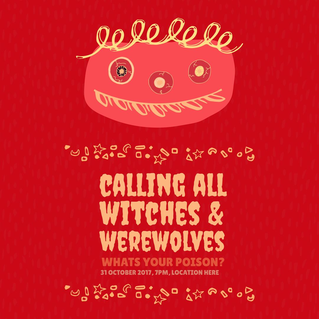 Whimsical Halloween Party Invitation Template