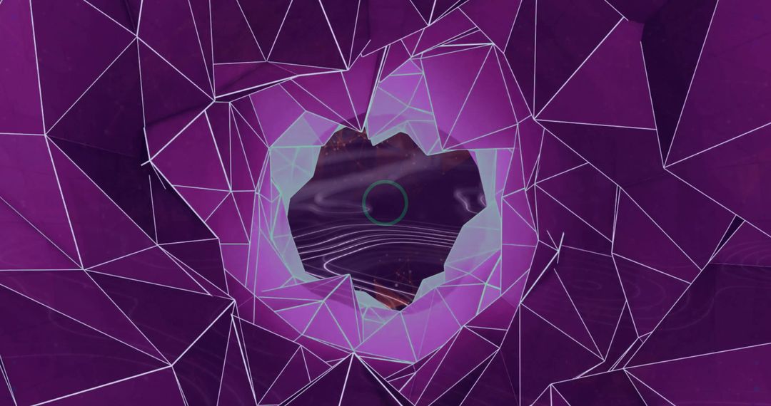 Futuristic 3D Tunnel with Abstract Geometric Patterns