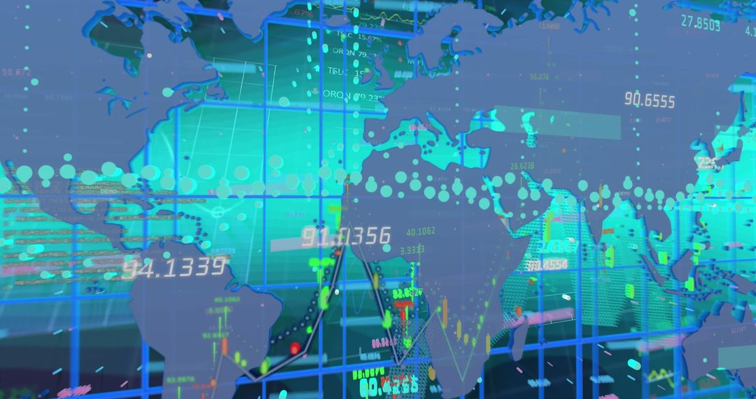 Global Data Analysis and Digital Technology Concept