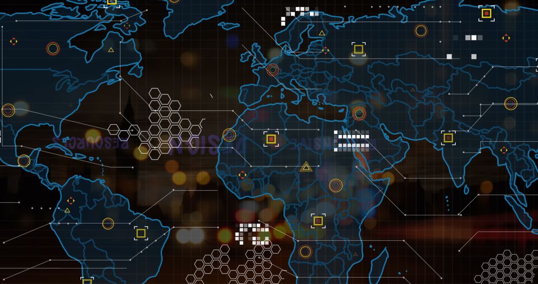 digital global map overlay with technology connection patterns - Free Images, Stock Photos and Pictures on Pikwizard.com