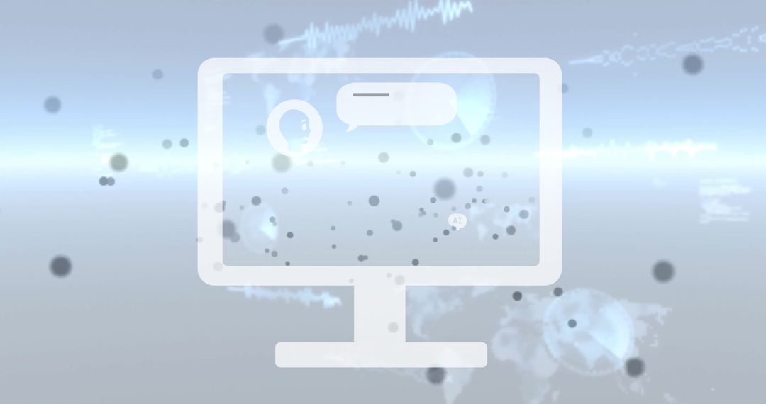 Abstract Digital Connection Amidst Data Flow Overlay on Screen