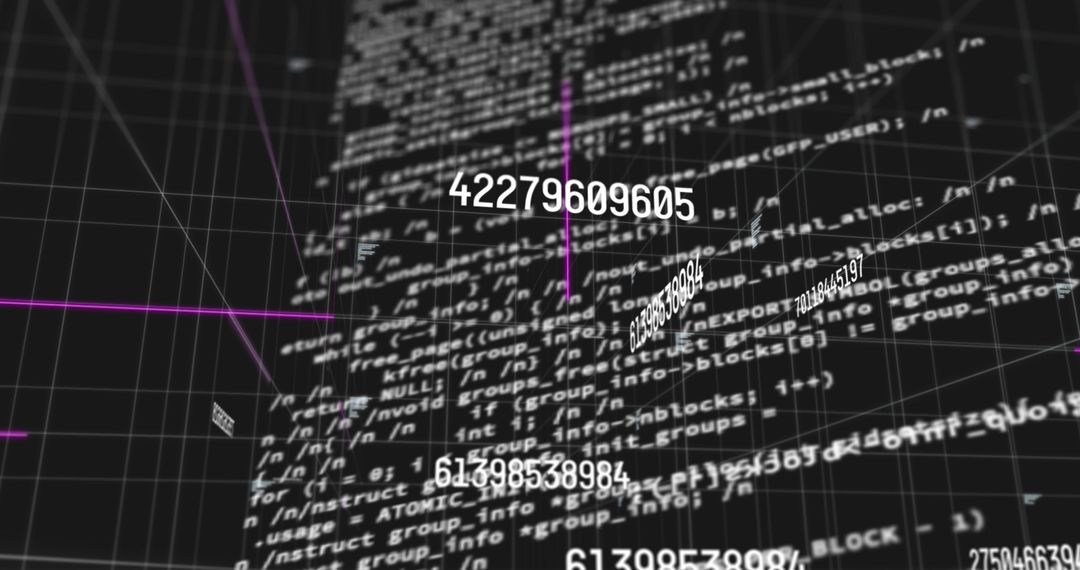 Dynamic Digital Data and Code Visualization with Floating Numbers - Free Images, Stock Photos and Pictures on Pikwizard.com