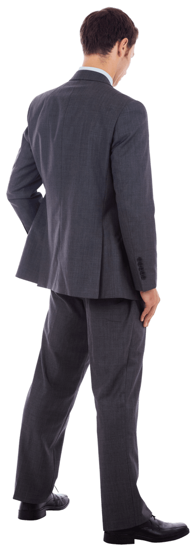 Transparent Suit-Wearing Businessman Posing with Hand on Hip