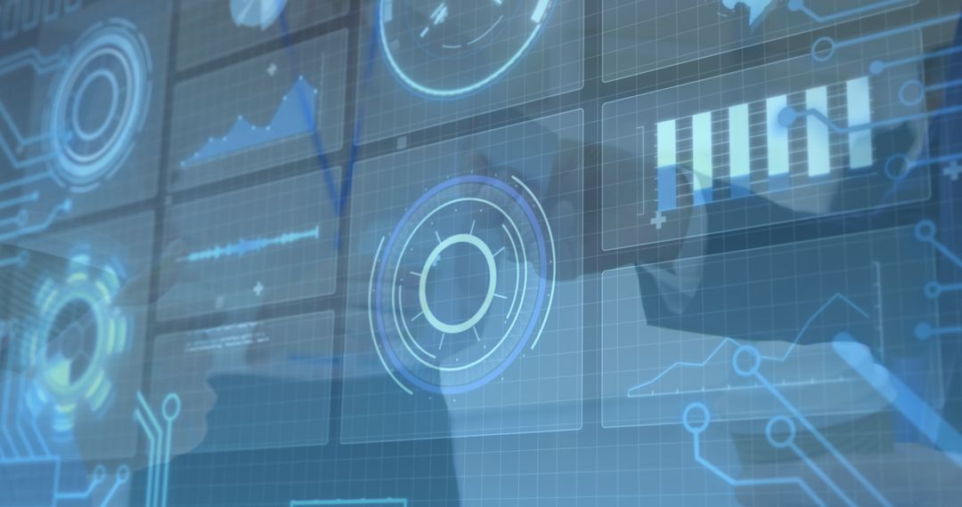 Digital Technology Hologram with Business Resources Exchange