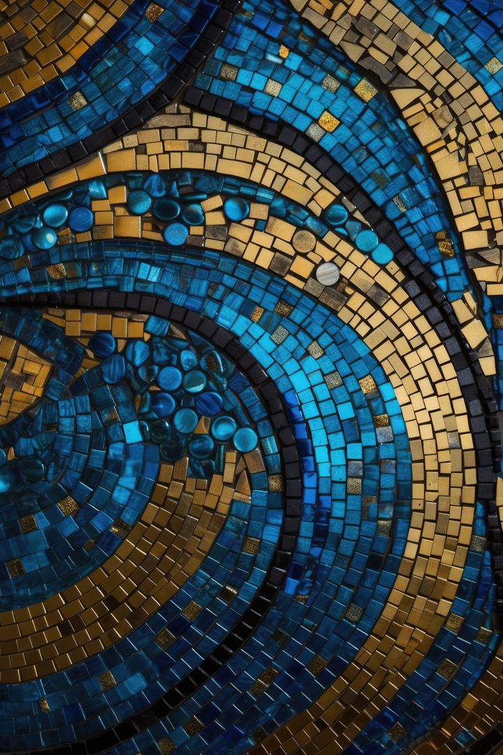 Close up of mosaic tiles background, created using generative ai technology - Free Images, Stock Photos and Pictures on Pikwizard.com