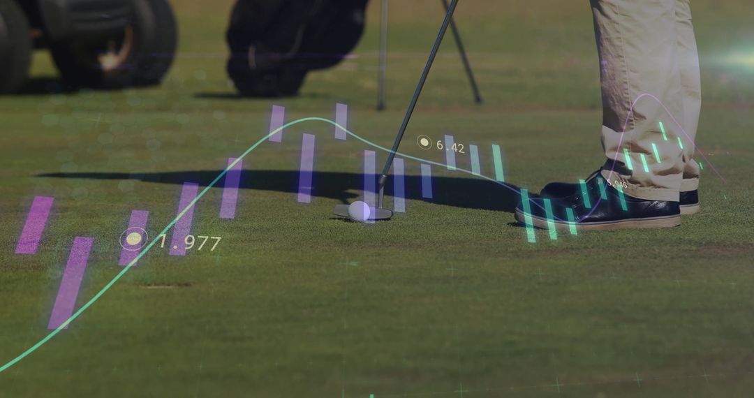 Golfer Putting with Data Insights on Green