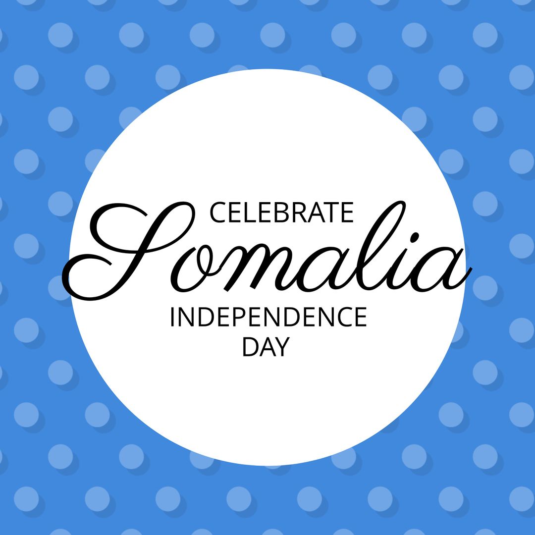 Celebrating Somalia Independence Day with Blue Dot Background