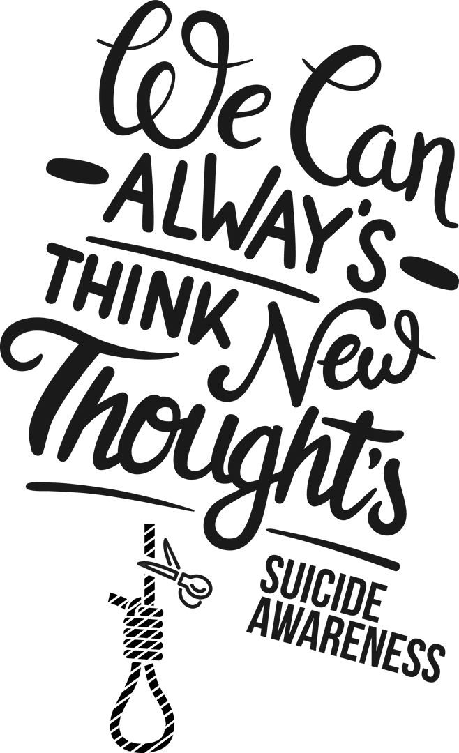 Suicide Awareness Inspirational Transparent Text Art