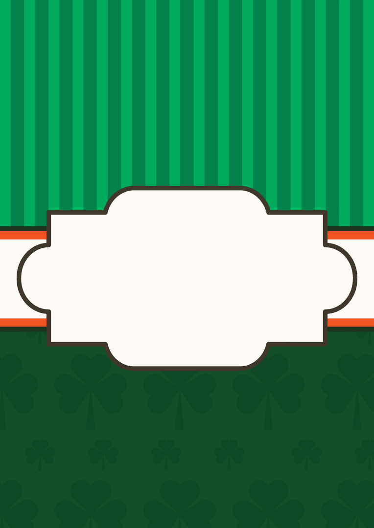 Transparent Green Clovers with Badge for Text Design