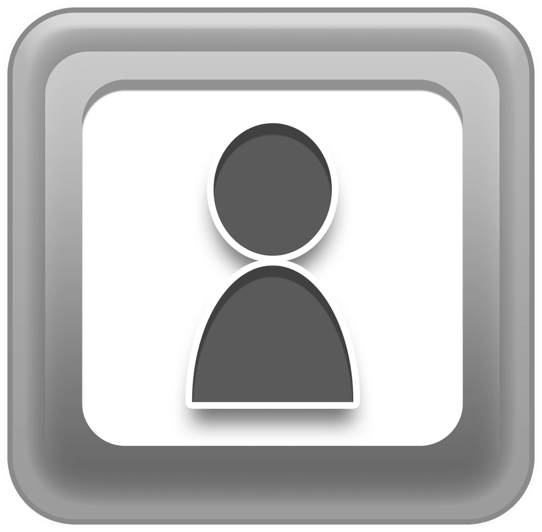 Simple Person Icon on Transparent Background for Digital Use
