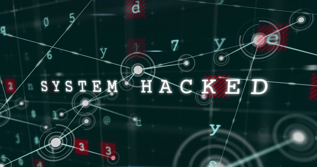 Digitally Generated Alert Text ‘System Hacked’ Displaying Cyber Security Breach - Free Images, Stock Photos and Pictures on Pikwizard.com