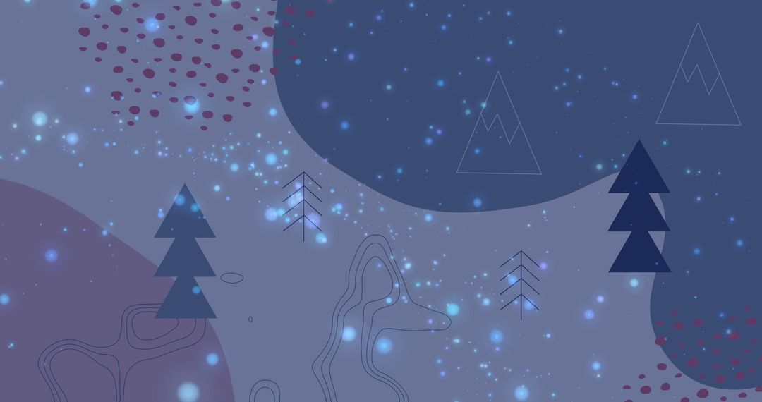 Festive Geometric Pattern with Stylized Christmas Trees