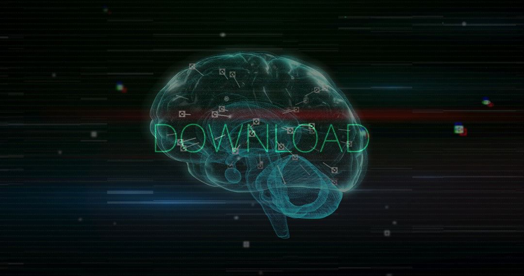 Digital Brain Interface with Download Symbol