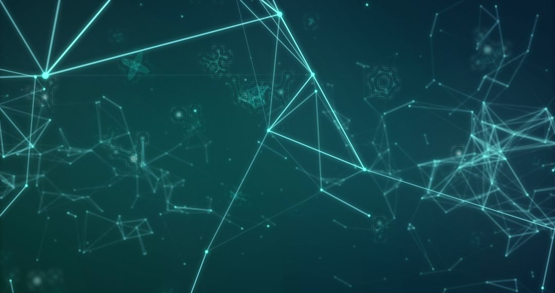 Abstract Digital Network on Gradated Green Background