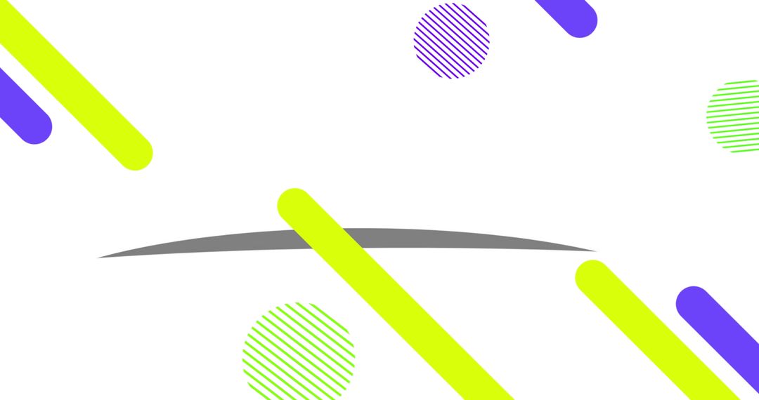 Abstract Geometric Shapes with Purple and Green Accents