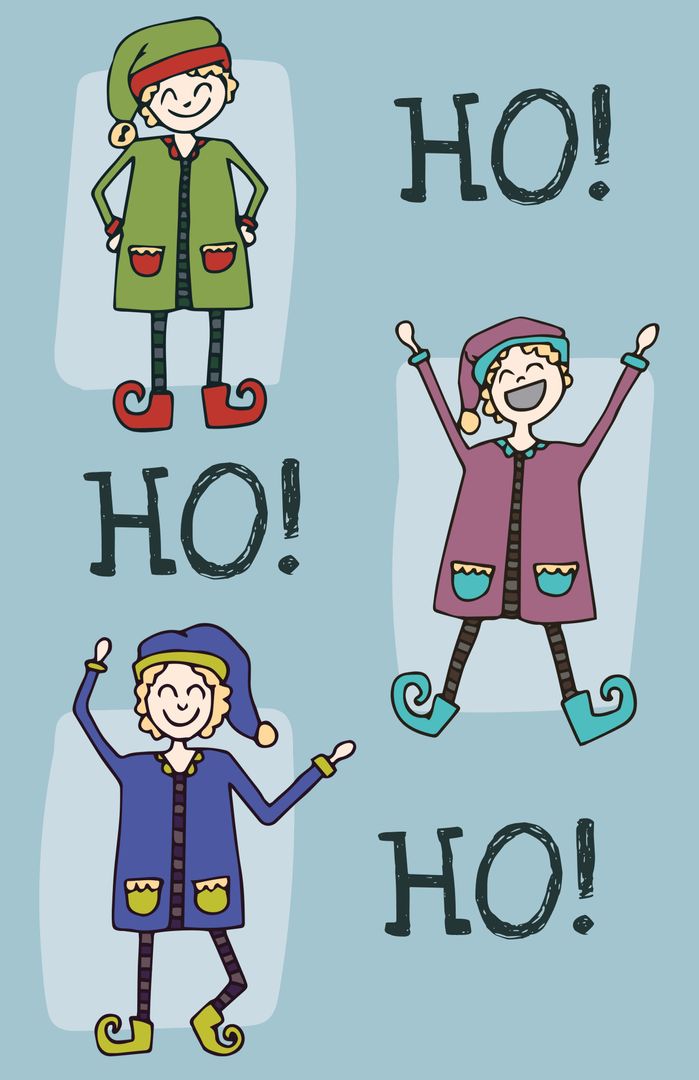 Joyful Elves Celebrating Holiday Cheer