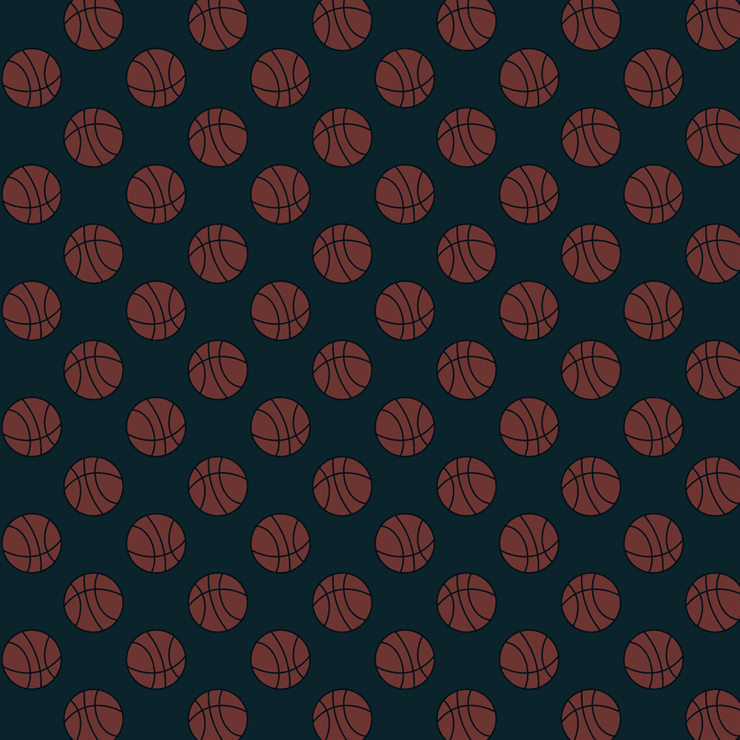 Transparent Basketball Pattern Vector Background Overlay