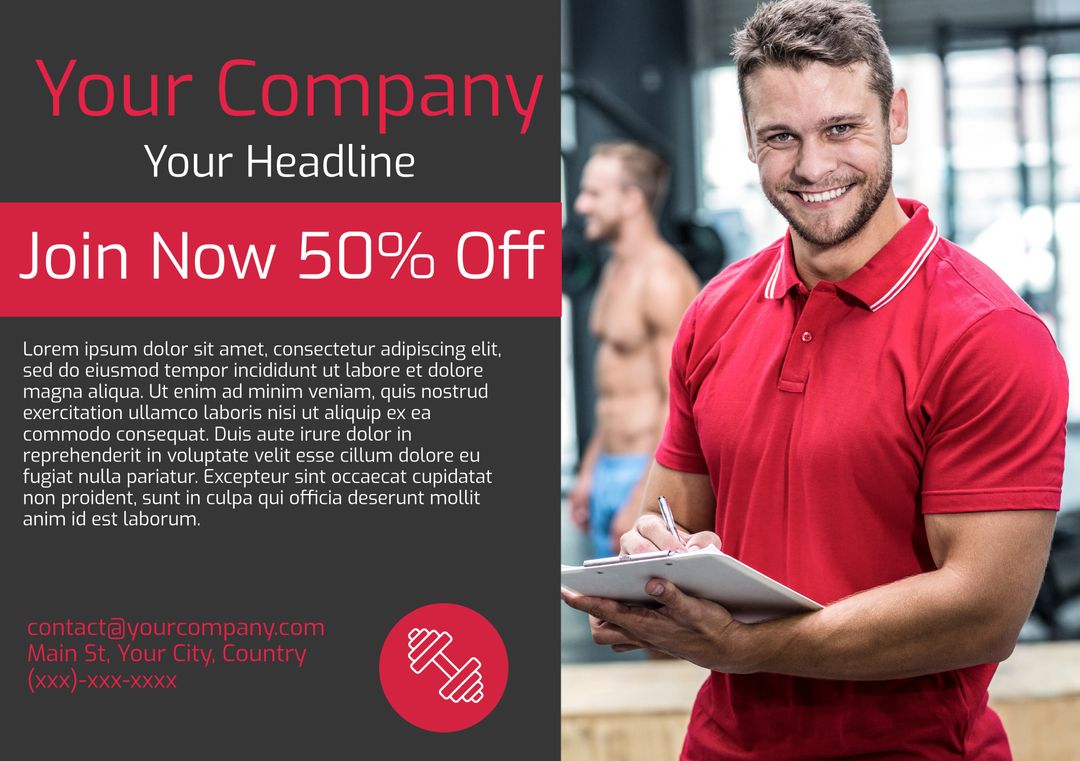 Confident Service Representative Promoting Special Offer